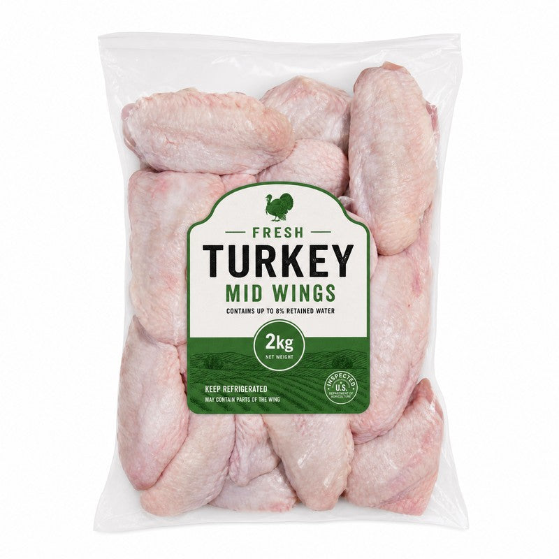 Fresh Turkey Mid Wings 2kg