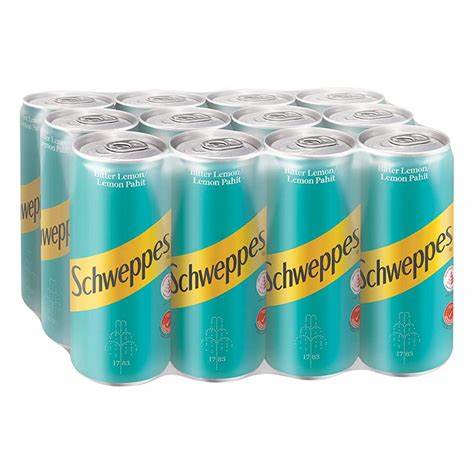 Schweppes-Cans - Bitter-Lemon-pack of-24