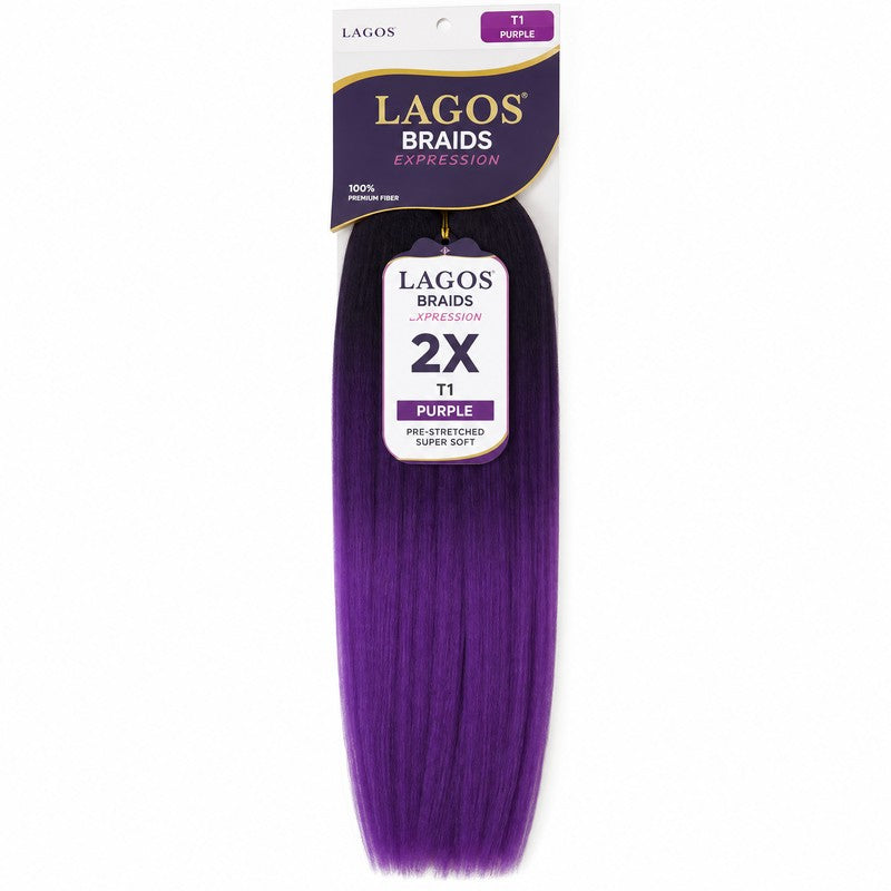 Lagos Braids Expression 2X T1 Purple
