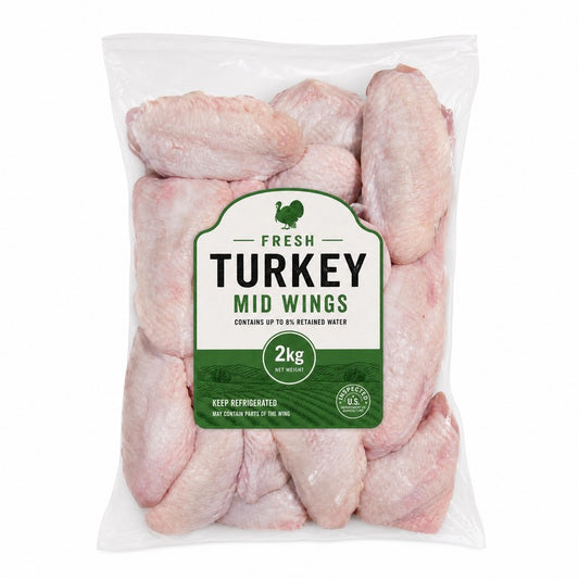 Fresh Turkey Mid Wings 2kg